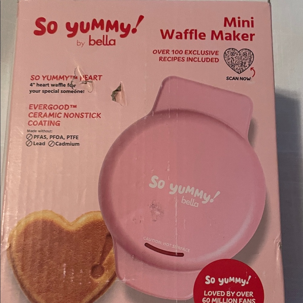 Abella Pink Mini Waffle Maker